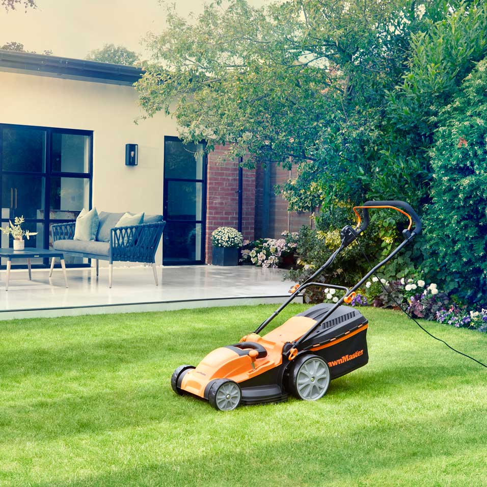 LawnMaster Cortacésped eléctrico 1800W 40cm MEB1840M creación de rayas