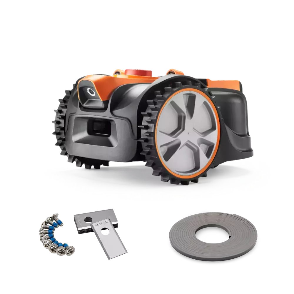 LawnMaster OcuMow® AMB16-400 Essential Kit | Auto Charging Vision Robot Lawn Mower-with Spare Magnetic strip & Blades