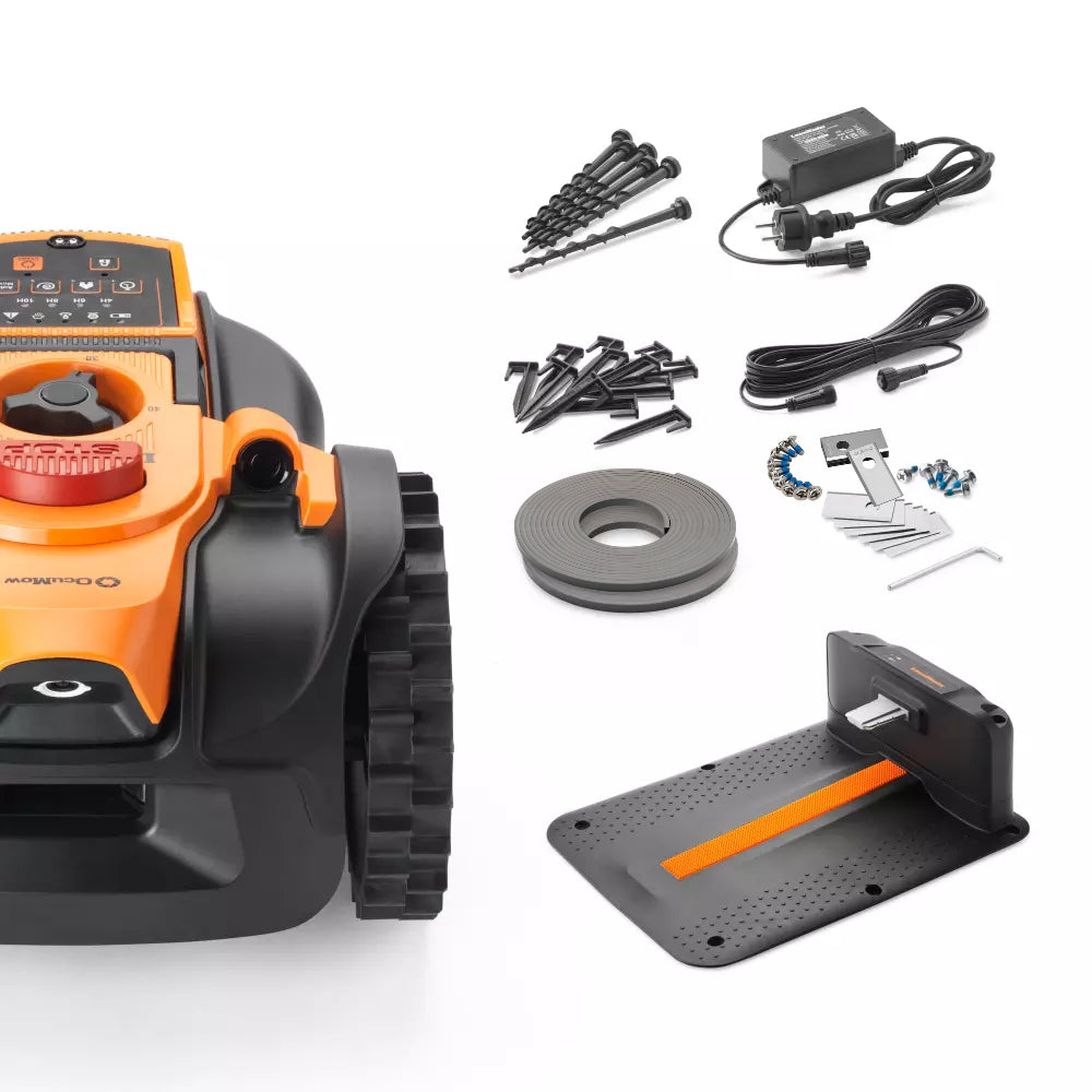 LawnMaster OcuMow® AMB16-400 Essential Kit | Auto Charging Vision Robot Lawn Mower-with Spare Magnetic strip & Blades