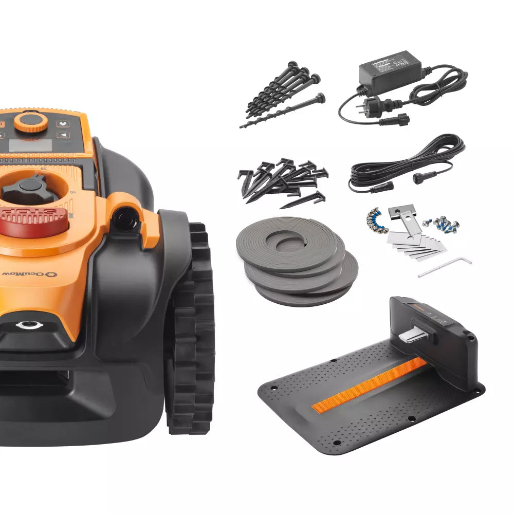 LawnMaster OcuMow® AMB16i-600 Plus Essential Kit | Auto Charging Vision Robot Lawn Mower with App-with Spare Magnetic strip & Blades