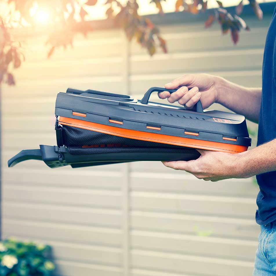 LawnMaster 24V 34cm Akku-Rasenmäher Tasche
