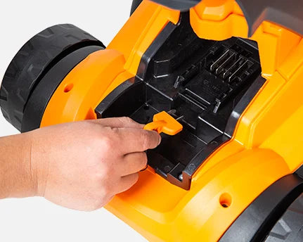 LawnMaster MX 24V 37cm Akku-Rasenmäher Sicherheit