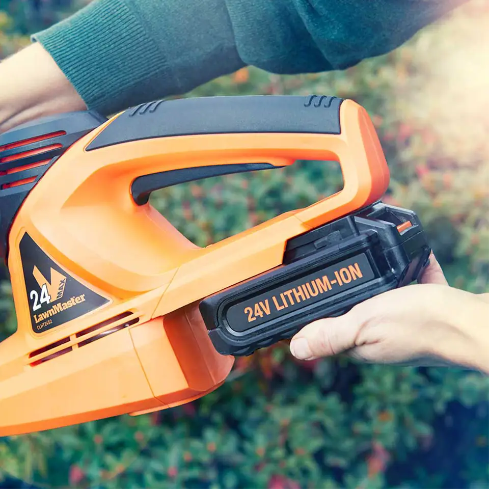 LawnMaster 24V Cordless Heckenschere mit 24V Lithium-Ionen-Akku