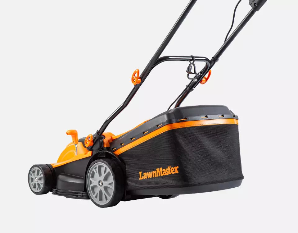 LawnMaster 1600W 37cm electric mower air collect system