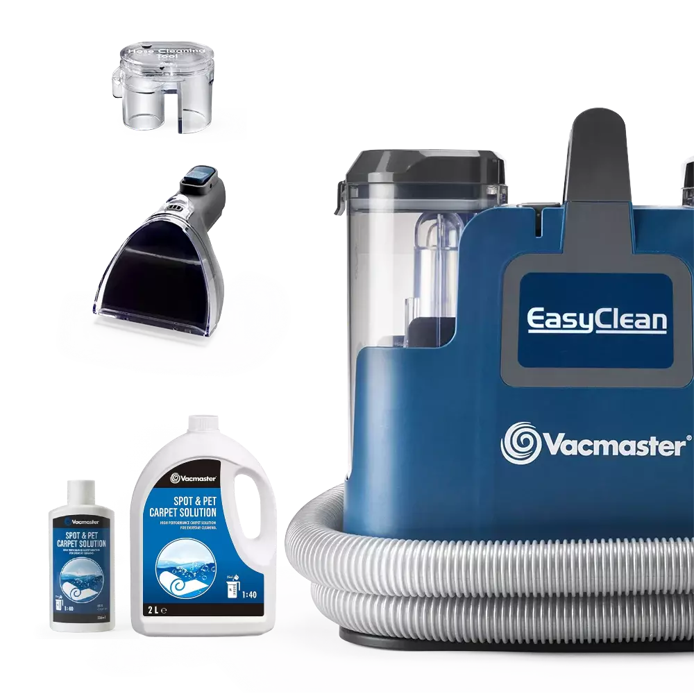 Vacmaster EasyClean Up Clean Kit | Compact Carpet Spot Cleaner-with Spare Carpet Shampoo
