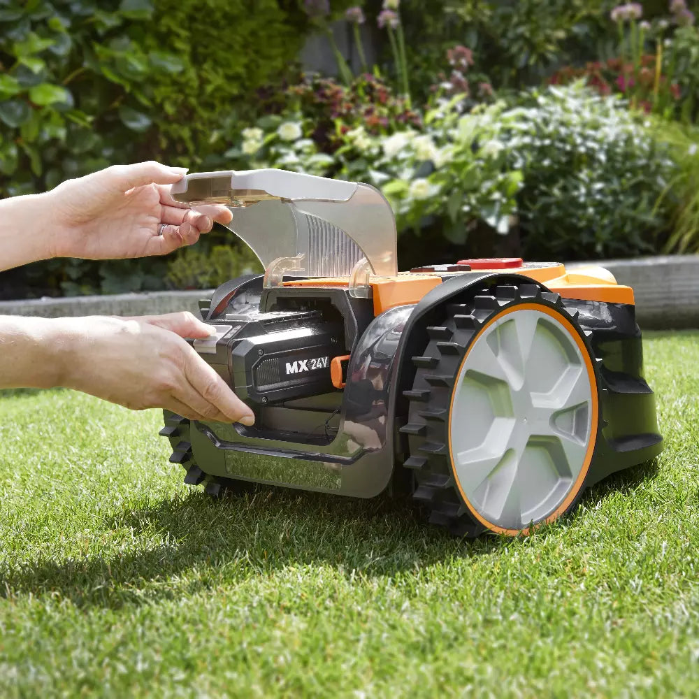 Rasenmähroboter Drop and Mow LawnMaster  Abnehmbare 24v Batterie