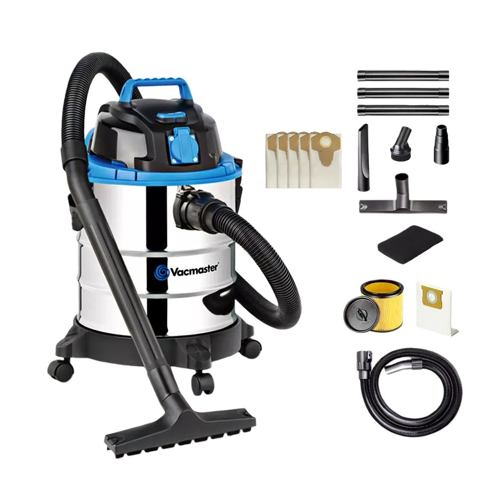 Vacmaster Multi 20 PTO Stainless Steel Bag Kit | Wet & Dry Vacuum Cleaner-with Spare Dust Bags X 5