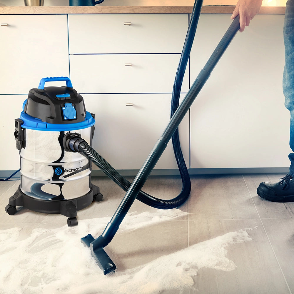 Aspirapolvere/aspiraliquidi Vacmaster Multi 20 PTO in acciaio inossidabile Cleva Aspirapolvere/aspiraliquidi Vacmaster Multi 20 PTO in acciaio inossidabile Cleva
