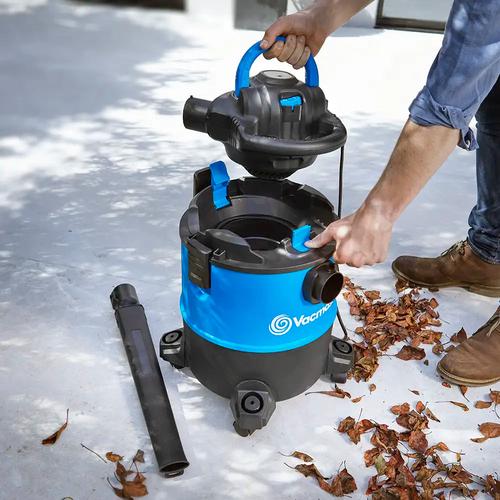 Vacmaster 2-in-1 Wet Dry Vacuum blower being converted to blower on patio VBVB1223PF 03