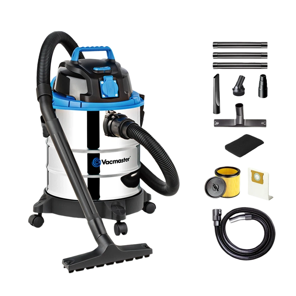 Vacmaster 20 PTO en acier inoxydable | Aspirateur eau et poussière 1250W 20L sans sac